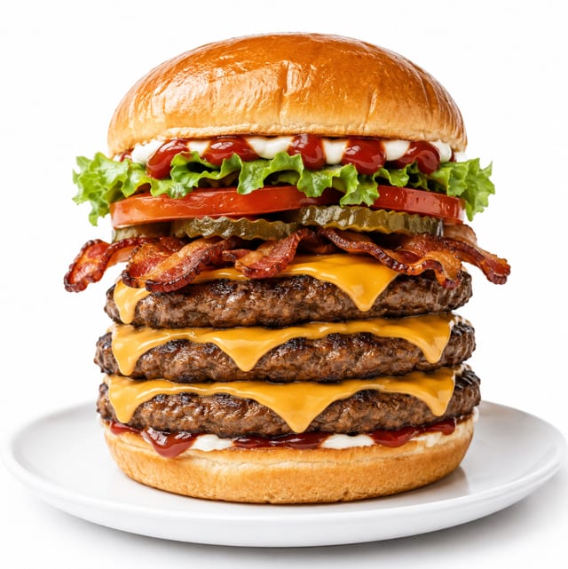 Hungry Man Burger.