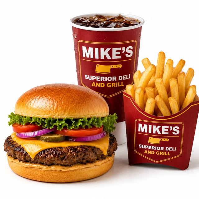 Original Angus Burger Meal.