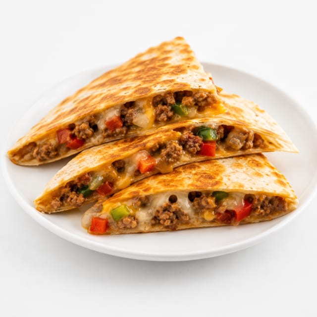 Quesa Burger Quesadilla.