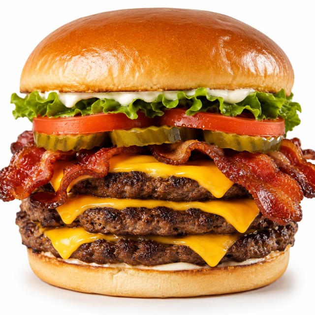 Hungry Man Burger.