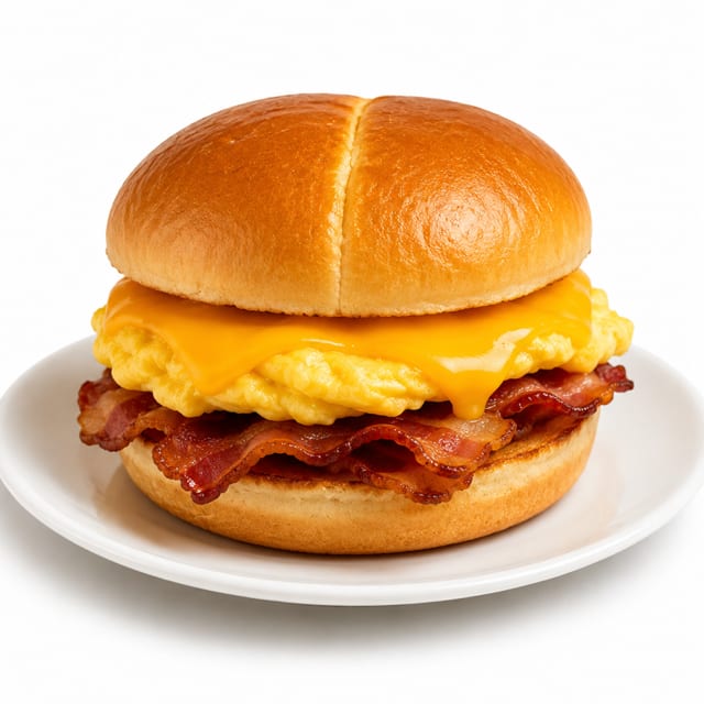 Beef Bacon, Egg & Cheese.