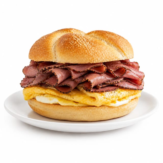 Egg & Roast Beef Sandwich.
