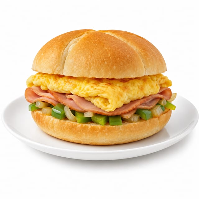 Western Omelet on a Roll.
