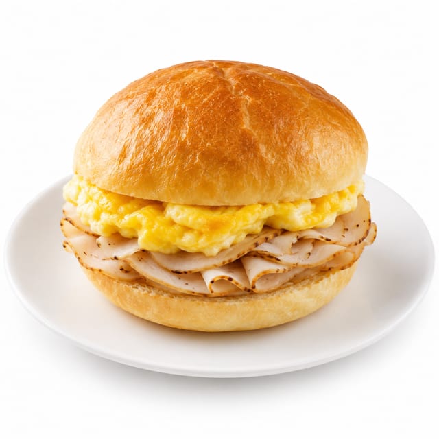 Egg & Turkey Sandwich.