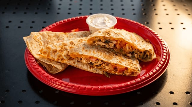 Chicken Cutlet Quesadilla.